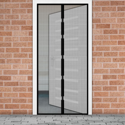 Szúnyogháló függöny ajtóra - mágneses - 100 x 210 cm - fekete