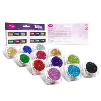 Csillámpor szett - TOP színek - 12 x 2