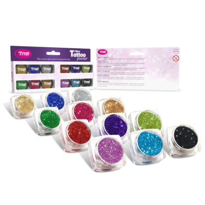 Csillámpor szett - TOP színek - 12 x 2