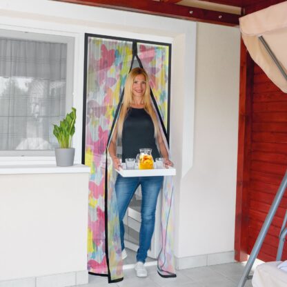 Szúnyogháló függöny ajtóra - mágneses - 100 x 210 cm - színes pillangós - Image 2