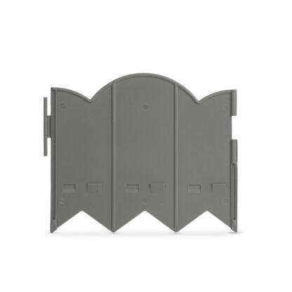Virágágyás szegély / kerítés - 20 x 17,5 cm - szürke - 12 db / csomag - Image 2