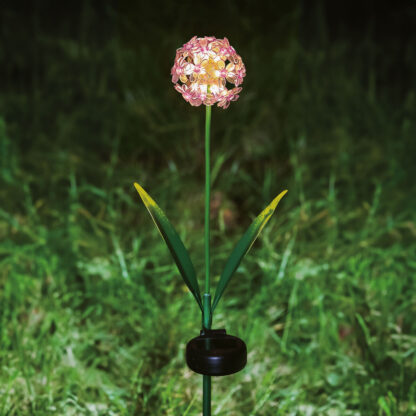 Leszúrható szolár virág - hortenzia - 2 féle - 25 melegfehér LED - 13 x 7 x 65 cm - Image 2