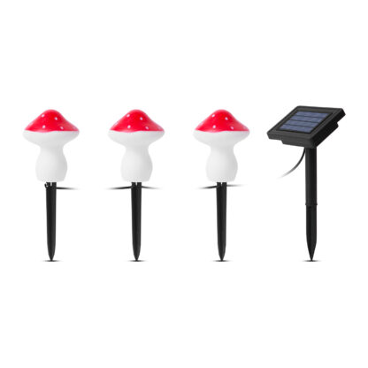 LED-es szolár lámpa - 3 db gomba - melegfehér - Image 2