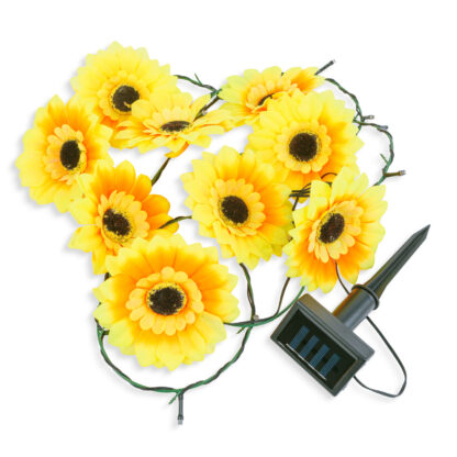 Szolár fényfüzér - virág - 2 m - 20 melegfehér LED - Image 2