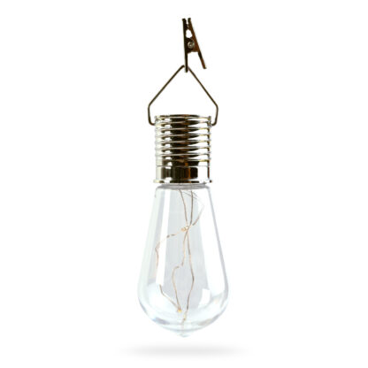 Felakasztható szolár lámpa - izzó - 4 melegfehér LED - 4,7 x 11 cm - Image 2