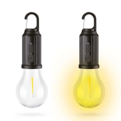 Akasztható szolár lámpa - villanykörte alakú - USB-C - 100 lumen - 400 mAh - Image 2