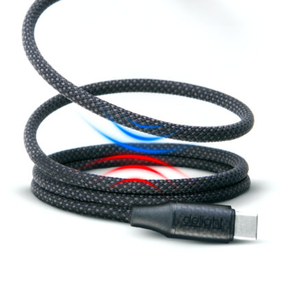 Adatkábel - Type-C / Type-C - mágneses - fekete - 1m - 3A - 60W - Image 2