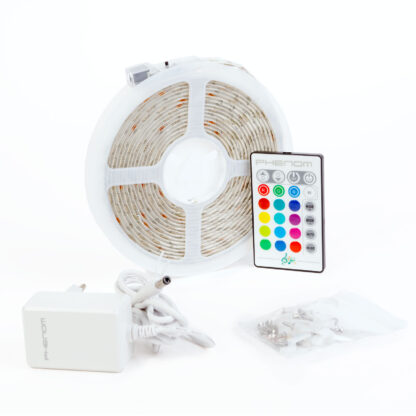 RGB LED szalag - 5 m - 220-240V - 5050 SMD - 30 LED/m - 7,2W/m - Image 2