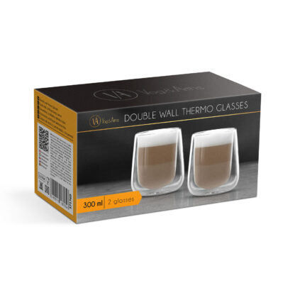 Duplafalú üveg pohár - 300 ml - 2 db / csomag - Image 2