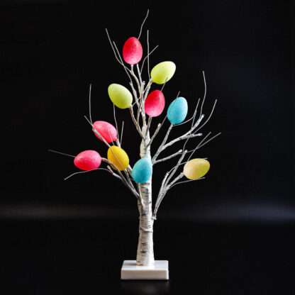 Húsvéti tojás fa dekoráció - 10 tojás, 24 LED - 50 cm - 3 x AA - Image 2