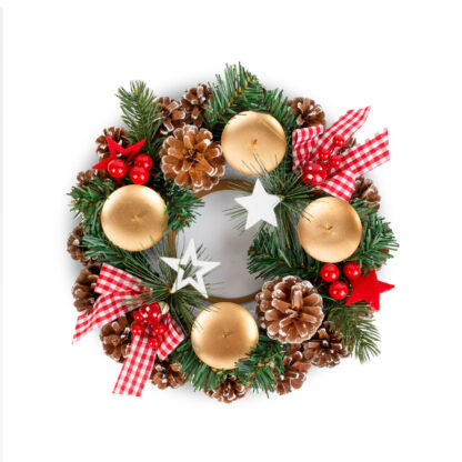 Adventi dekoráció - gyertyatartóval - 30 cm - Image 2