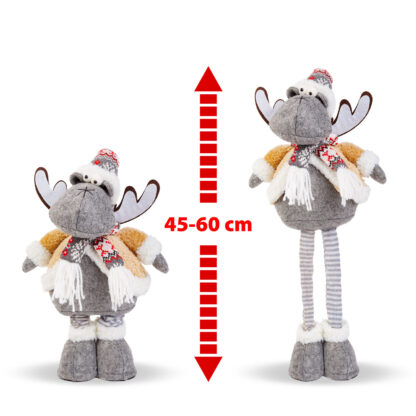 Karácsonyi rénszarvas dekoráció - teleszkópos lábbal - 45 - 60 cm - Image 2