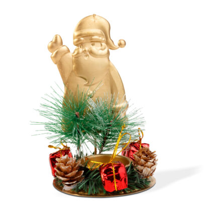 Adventi dekoráció - mécsestartóval - réz, Mikulás - 8 x 13 cm - Image 2