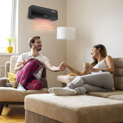 Smart fali hősugárzó - 1000/2000W - Tuya - 220 - 240V - fekete - Image 2