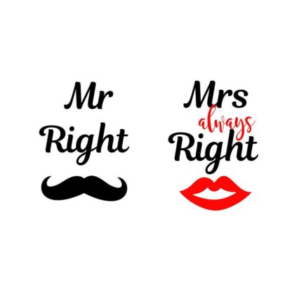 Konyhai kötény - "Mrs. Always Right" felirattal - 80 x 70 cm - 200 gsm - Image 2