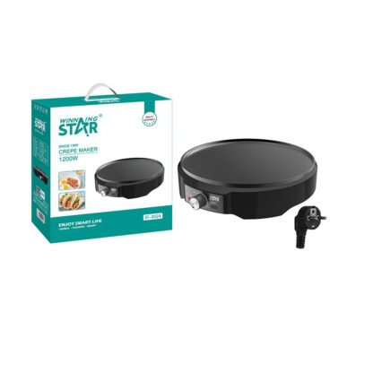 WinningStar - Elektromos palacsintasütő - 1200 W - fekete - Image 2