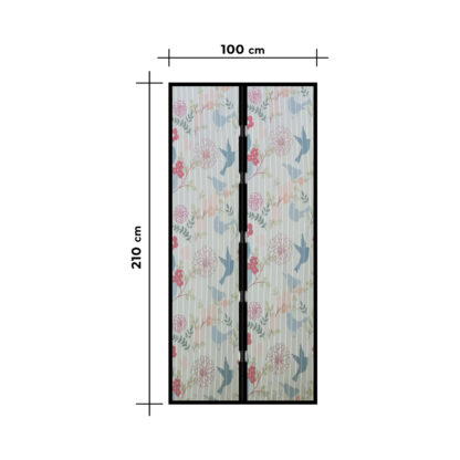 Szúnyogháló függöny ajtóra - mágneses - 100 x 210 cm - madár mintás - Image 3