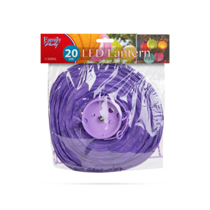 LED-es lampion - 1 LED - lila - 2 x AAA - Image 3