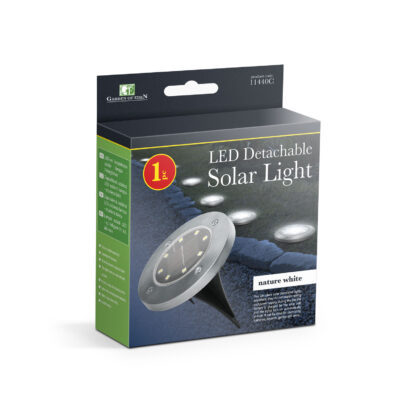 LED-es leszúrható szolár lámpa - kör alakú - középfehér - 12 cm - Image 3