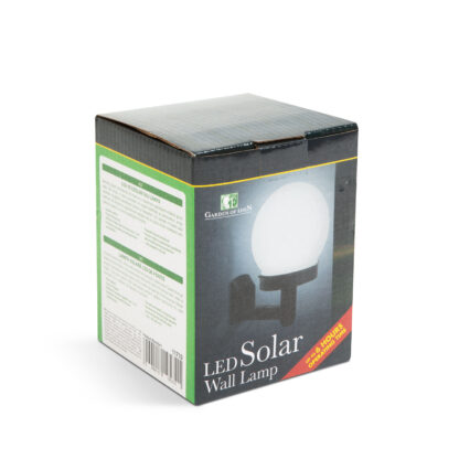 LED-es szolár fali lámpa - hidegfehér - fekete - műanyag - Image 3