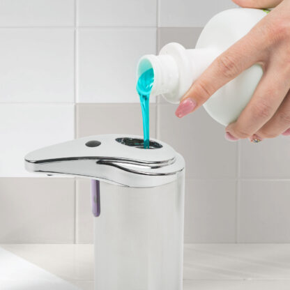 Automata szappanadagoló - 220 ml - álló - elemes - króm - Image 3