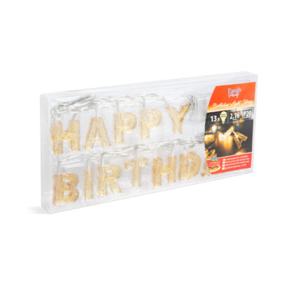 Születésnapi LED-es fényfüzér - "Happy Birthday" - 13 LED - 2 x AA - 2 m - Image 3