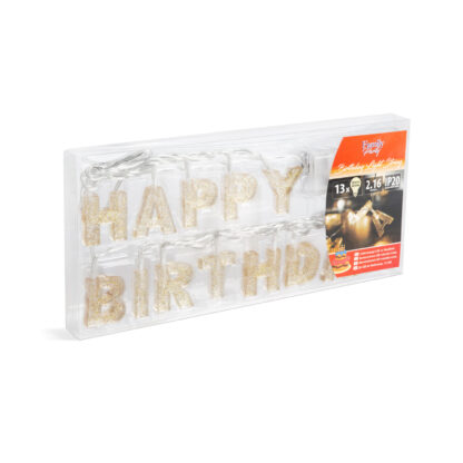 Születésnapi LED-es fényfüzér - "Happy Birthday" - 13 LED - 2 x AA - 2 m - Image 3