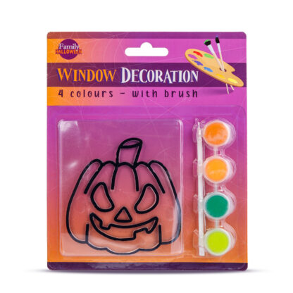 Halloween-i kifesthető ablakdekor - tök - 4 szín - ecsettel - Image 3