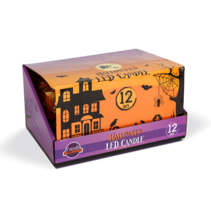 Halloween-i LED gyertya dekoráció - sírkő - narancs LED - 3 x LR1130 - 5 x 5 x 10 cm - Image 3