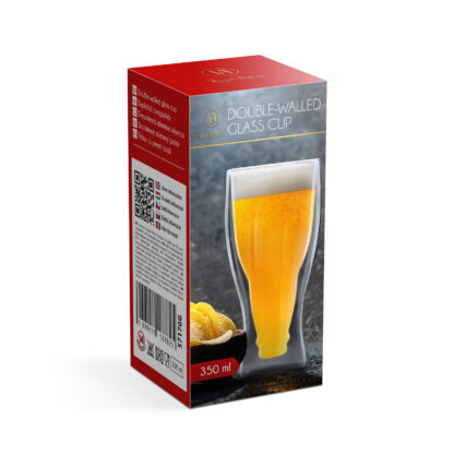 Duplafalú üvegpohár - sörös, üdítős - 350 ml - Image 3