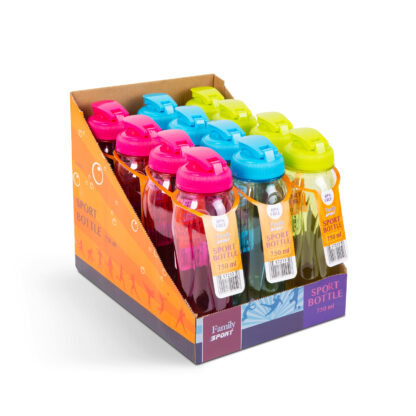 Sport kulacs - műanyag, átlátszó - 750 ml - 3 színben - Image 3