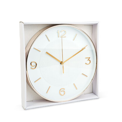 Falióra - 25 cm - műanyag, üveg - 1 x AA - fehér - Image 3