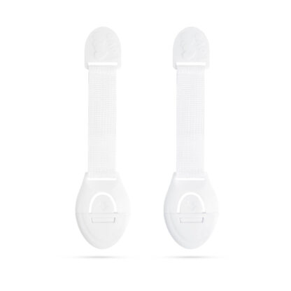 Biztonsági gyerekzár ajtóra - 21 cm - öntapadós - fehér - 2 db / csomag - Image 3