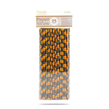 Papír szívószál - halloween - 197 x 6 mm - 25 db / csomag - Image 3