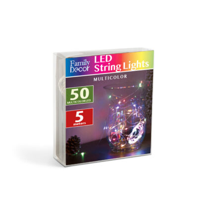 LED fényfüzér - 5 m - 50 LED - multicolor - 3 x AA - Image 3