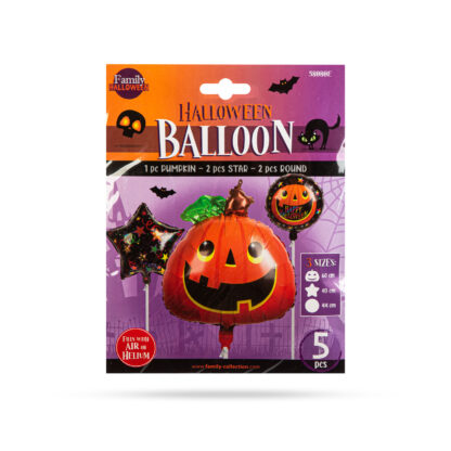 Halloween lufi szett - tök - 5 db / csomag - Image 3