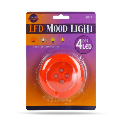 Halloween-i LED hangulatvilágítás - 4 színű LED - 2 x AAA - narancs - 77 x 35 mm - Image 3
