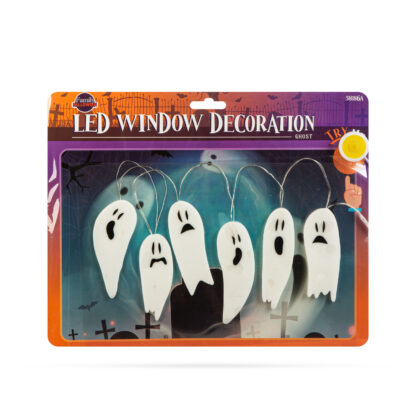 Halloween-i LED ablakdekor - gél - szellem - 85 cm - Image 3