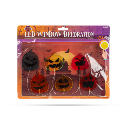Halloween-i LED ablakdekor - gél - tök - 85 cm - Image 3