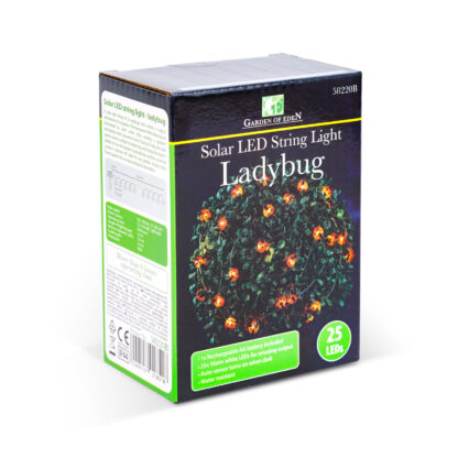 Szolár LED fényfüzér - katicabogár - 2,4 m - 25 LED - melegfehér - Image 3