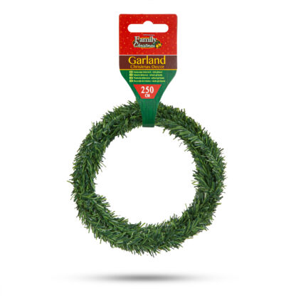 Karácsonyi dekoráció - zöld girland - 2,5 m - Image 3