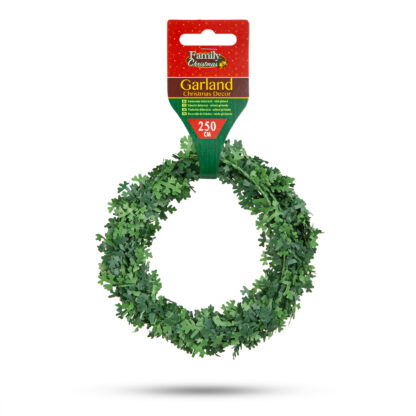 Karácsonyi dekoráció - zöld girland - 2,5 m - Image 3