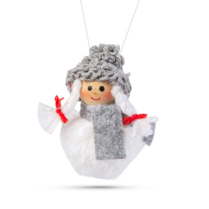 Karácsonyfadísz - poliészter hóember - 10 cm - 4 db / csomag - Image 3