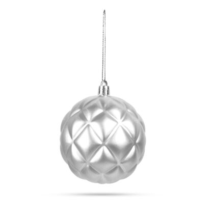 Karácsonyfadísz szett - gömbdísz - ezüst - 6 db / csomag - Image 3