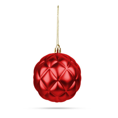 Karácsonyfadísz szett - gömbdísz - piros - 6 db / csomag - Image 3