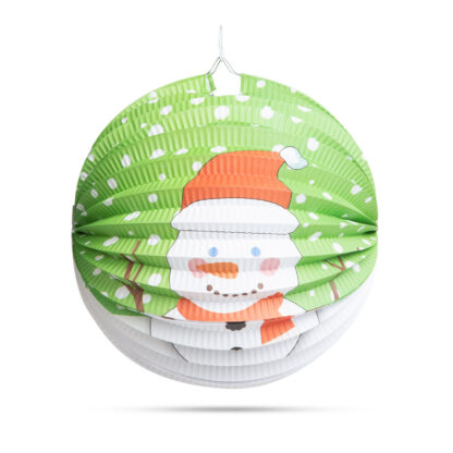 Karácsonyi lampion - Hóember mintával - 25 cm - Image 3