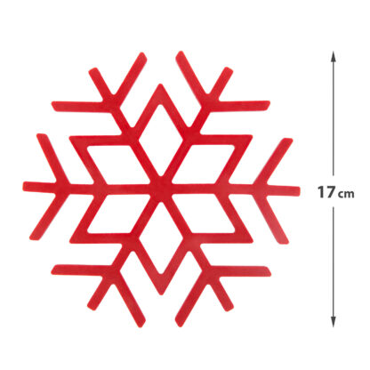 Szilikon edényalátét - jégkristály - piros - 17 cm - Image 3