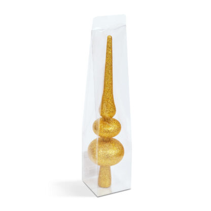 Karácsonyfa csúcsdísz - arany, glitteres - 30 x 7 cm - Image 3