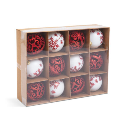 Karácsonyfadísz szett - gömbdísz - 6 cm - 12 db / szett - Image 3