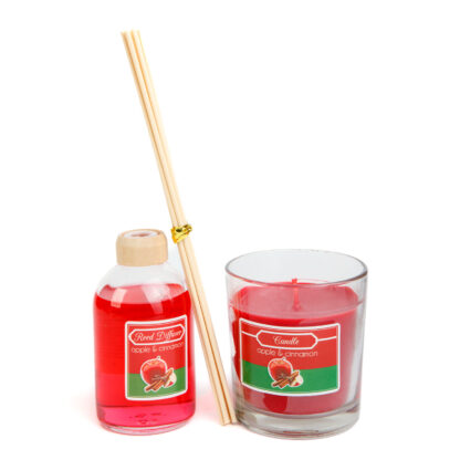 Illatgyertya és illatosító szett - alma & fahéj - 120 g + 100 ml - Image 3